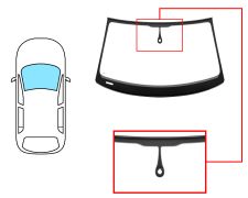 Parabrisas Audi A7 2010-2014 delantero / verde / con sensor / molduras premontadas