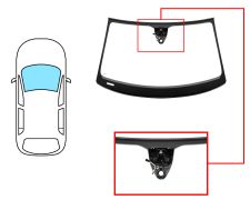 Parabrisas Audi A7 2014-2017 delantero / verde / acustico / con sensor modificado / con soporte camara / pantalla integrada / molduras premontadas