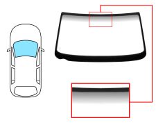 Parabrisas Audi A8 1999-2002 delantero / verde banda gris