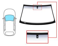Parabrisas Audi A8 2007-2010 delantero / verde banda gris / con sensor rectangular / molduras premontadas