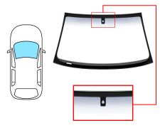 Parabrisas Audi A8 2007-2010 delantero / verde banda gris / con sensor redondo / molduras premontadas