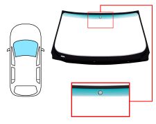 Parabrisas Bmw Serie 7 (e65-e66) 2003-2005 delantero / verde banda verde / con base espejo