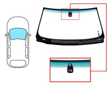 Parabrisas Bmw Serie 7 (e65-e66) 2005-2009 delantero / verde banda verde / termico / con base espejo / con sensor