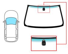 Parabrisas Bmw X5 (e53) 2000-2004 delantero / verde banda verde / con base espejo / con sensor