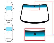 Parabrisas Chevrolet Kalos 2005-2009 3/5 puertas / delantero / verde banda azul / con base espejo