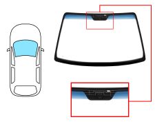 Parabrisas Chevrolet Lacetti 2005-2010 delantero / verde banda azul / con base espejo / antena