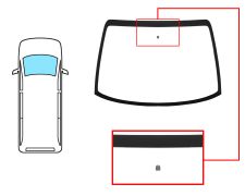Parabrisas Chrysler Grand Voyager 2005-2008 delantero / verde / con base espejo