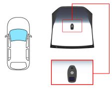 Parabrisas Citroen C3 2013-2016 modelo panoramico / delantero / verde banda gris / con base espejo / con sensor / molduras premontadas