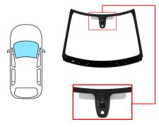 Parabrisas Citroen C3 2020-2024 delantero / verde / con sensor redondo / city stop / con soporte camara carril / molduras premontadas