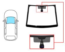 Parabrisas Citroen C3 Picasso 2009-2012 delantero / verde / con base espejo / con sensor / molduras premontadas
