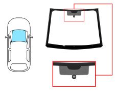 Parabrisas Citroen C3 Picasso 2009-2012 delantero / verde / con base espejo / molduras premontadas