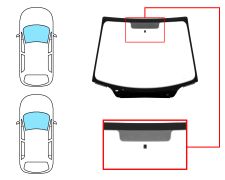 Parabrisas Citroen C4 2004-2008 3/5 puertas / delantero / verde / con base espejo / molduras premontadas