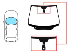 Parabrisas Citroen C4 2010-2018 delantero / verde / con base espejo / con sensor / molduras premontadas