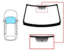 Parabrisas Dacia Sandero 2008-2013 delantero / verde / con base espejo