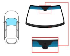 Parabrisas Daewoo Evanda 2002-2005 delantero / verde banda azul / termico / con base espejo / con sensor