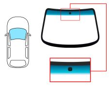 Parabrisas Daewoo Kalos 2002-2005 sedan / delantero / verde banda azul / con base espejo
