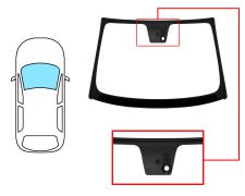 Parabrisas Fiat 500 2007-2015 delantero / verde / con base espejo / con sensor / molduras premontadas