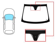 Parabrisas Fiat 500 2015-2024 cabrio / delantero / verde / con base espejo / antena / molduras premontadas