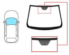 Parabrisas Fiat Bravo 2007-2014 delantero / verde / con base espejo / molduras premontadas