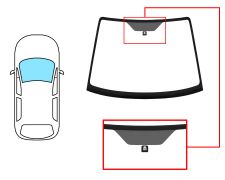 Parabrisas Fiat Sedici 2006-2013 delantero / verde / con base espejo modificada