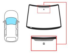Parabrisas Ford C-Max 2007-2010 delantero / verde / con base espejo / cambio en la serigrafia / molduras premontadas