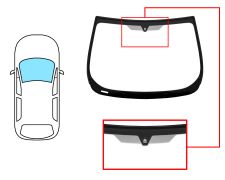 Parabrisas Ford Ecosport 2018-2022 delantero / verde / acustico / con base espejo / molduras premontadas