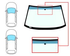 Parabrisas Ford Escort 1995-1999 3/5 puertas / familiar / cabrio / delantero / verde banda azul