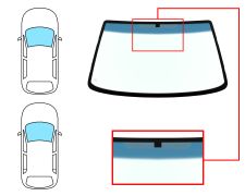Parabrisas Ford Fiesta 1996-1999 3/5 puertas / delantero / verde banda azul