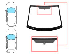 Parabrisas Ford Fiesta 2002-2006 3/5 puertas / delantero / verde / con base espejo / molduras premontadas