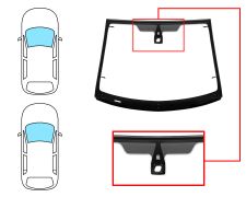 Parabrisas Ford Fiesta 2002-2006 3/5 puertas / delantero / verde / termico / con base espejo / con sensor / molduras premontadas