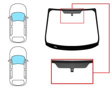 Parabrisas Ford Fiesta 2008-2013 3/5 puertas / delantero / verde / con base espejo / molduras premontadas