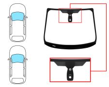 Parabrisas Ford Fiesta 2013-2017 3/5 puertas / delantero / verde / con base espejo / con sensor / molduras premontadas