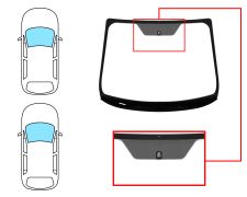 Parabrisas Ford Fiesta 2013-2017 3/5 puertas / delantero / verde / con base espejo / molduras premontadas