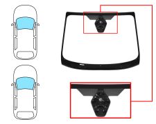 Parabrisas Ford Fiesta 2017-2021 delantero / verde / acustico / con base espejo / con sensor / con soporte camara / molduras premontadas