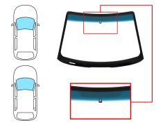 Parabrisas Ford Focus 1998-2001 3/4/5 puertas / familiar / delantero / verde banda azul / con base espejo / molduras premontadas