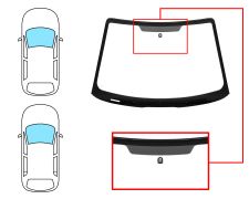 Parabrisas Ford Focus 1998-2001 3/4/5 puertas / familiar / delantero / verde / con base espejo / molduras premontadas