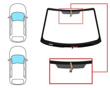 Parabrisas Ford Focus 1998-2001 3/4/5 puertas / familiar / delantero / verde / termico / con base espejo / molduras premontadas