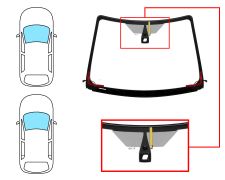 Parabrisas Ford Focus 2008-2011 3/4/5 puertas / familiar / cabrio / delantero / verde / termico / con base espejo / con sensor / molduras premontadas