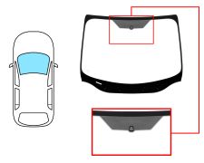 Parabrisas Ford Focus 2011-2015 4/5 puertas / familiar / delantero / verde / con base espejo / molduras premontadas