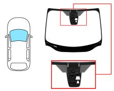 Parabrisas Ford Focus 2011-2015 4/5 puertas / familiar / delantero / verde / termico / con base espejo / con sensor / con soporte camara / molduras premontadas