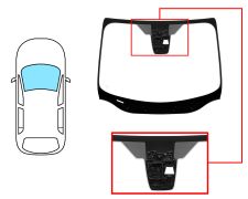 Parabrisas Ford Focus 2015-2018 4/5 puertas / familiar / delantero / verde / con base espejo / con sensor / con soporte camara / molduras premontadas