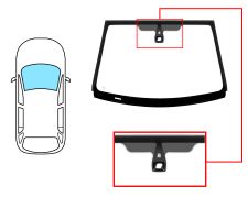 Parabrisas Ford Fusion 2005-2013 delantero / verde / con base espejo / con sensor / molduras premontadas