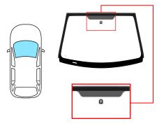 Parabrisas Ford Fusion 2005-2013 delantero / verde / con base espejo / molduras premontadas