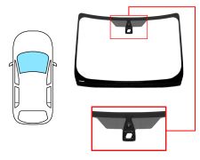 Parabrisas Ford Kuga 2008-2013 delantero / azul / con base espejo / con sensor / molduras premontadas abajo