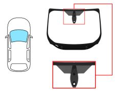 Parabrisas Ford Kuga 2016-2019 delantero / verde / acustico / con base espejo / con sensor