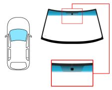 Parabrisas Ford Maverick 1992-2004 3/5 puertas / delantero / verde banda azul / con base espejo
