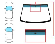 Parabrisas Ford Mondeo 1993-1997 4/5 puertas / familiar / delantero / verde banda azul