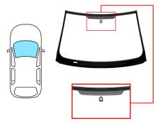 Parabrisas Ford Mondeo 2003-2007 4/5 puertas / familiar / delantero / verde / con base espejo / molduras premontadas