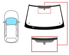 Parabrisas Ford Mondeo 2003-2007 4/5 puertas / familiar / delantero / verde / termico / con base espejo / molduras premontadas