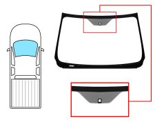 Parabrisas Ford Ranger 2012-2016 2/4 puertas / delantero / verde / con base espejo / molduras premontadas